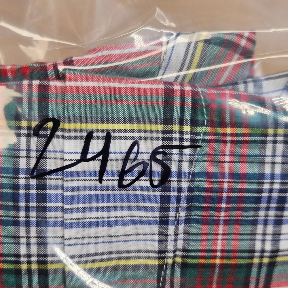 J. Crew Secret Wash Poplin Button Down Mens L Blue Plaid Slim Fit BN127 Preppy - Picture 11 of 11